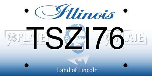 TSZI76 Illinois License Plate