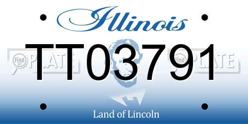 TT03791 Illinois License Plate