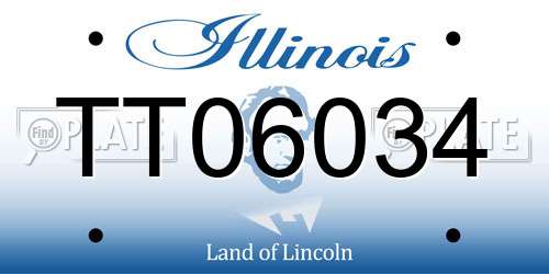 TT06034 Illinois License Plate