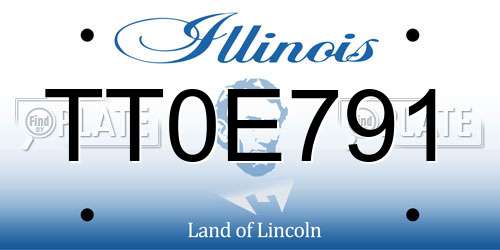 TT0E791 Illinois License Plate