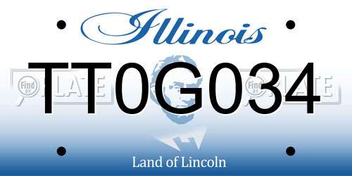 TT0G034 Illinois License Plate