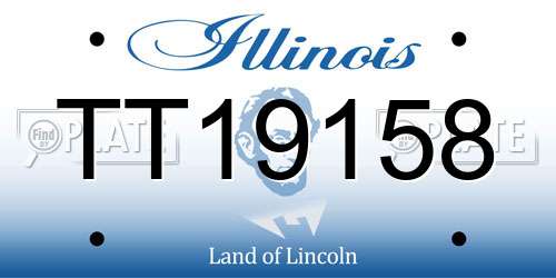 TT19158 Illinois License Plate