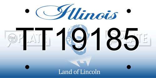 TT19185 Illinois License Plate