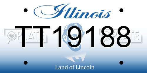 TT19188 Illinois License Plate
