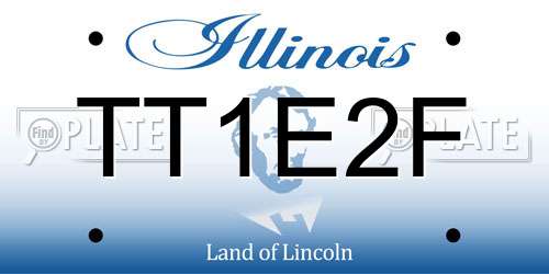 TT1E2F Illinois License Plate