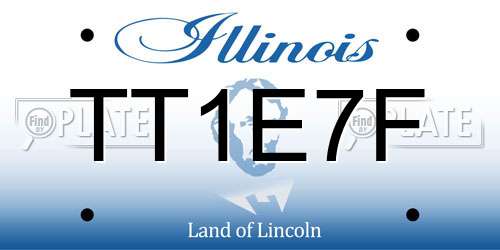 TT1E7F Illinois License Plate