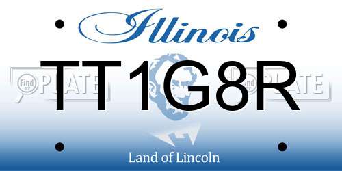 TT1G8R Illinois License Plate