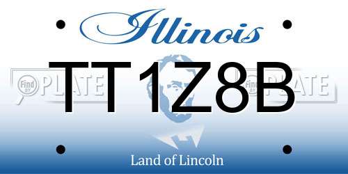 TT1Z8B Illinois License Plate