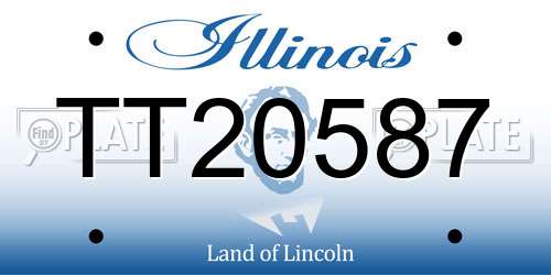 TT20587 Illinois License Plate