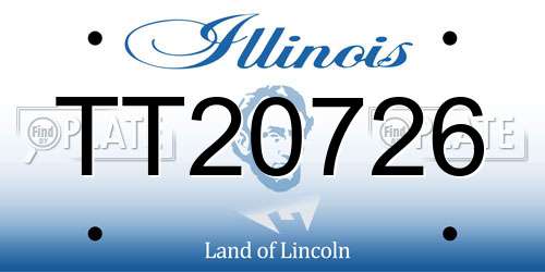 TT20726 Illinois License Plate