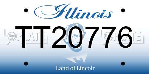 TT20776 Illinois License Plate