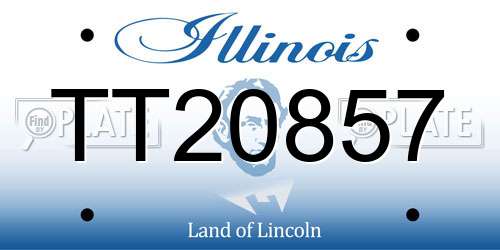 TT20857 Illinois License Plate