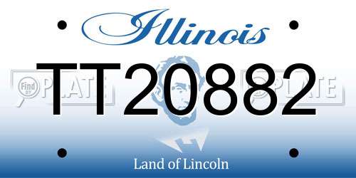 TT20882 Illinois License Plate