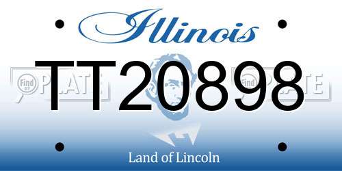 TT20898 Illinois License Plate