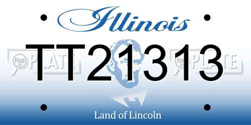 TT21313 Illinois License Plate