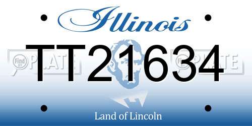 TT21634 Illinois License Plate
