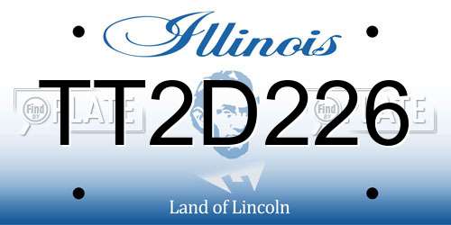 TT2D226 Illinois License Plate