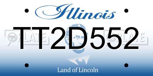 TT2D552 Illinois License Plate