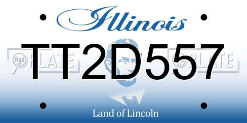 TT2D557 Illinois License Plate