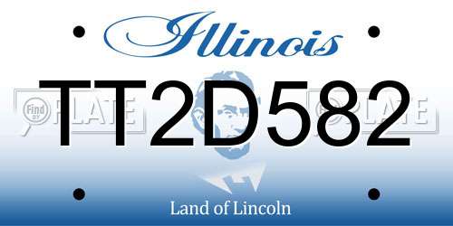 TT2D582 Illinois License Plate