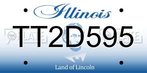 TT2D595 Illinois License Plate