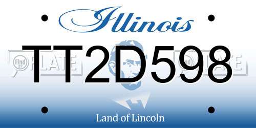 TT2D598 Illinois License Plate