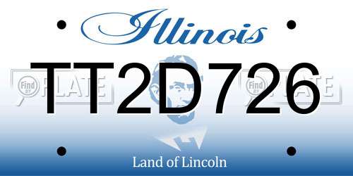 TT2D726 Illinois License Plate