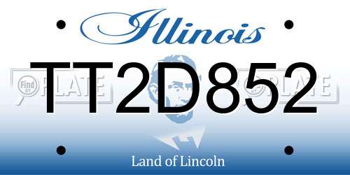 TT2D852 Illinois License Plate