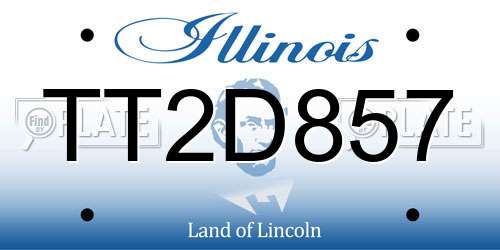 TT2D857 Illinois License Plate