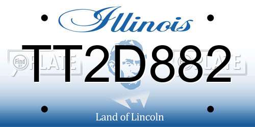 TT2D882 Illinois License Plate