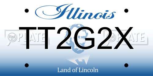 TT2G2X Illinois License Plate