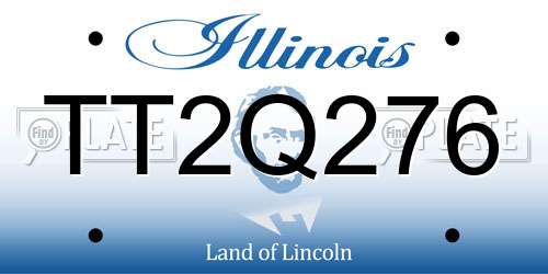TT2Q276 Illinois License Plate