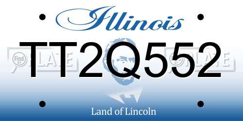 TT2Q552 Illinois License Plate