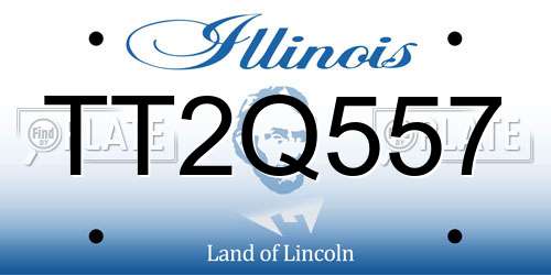 TT2Q557 Illinois License Plate