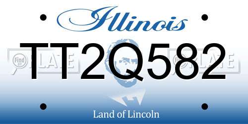 TT2Q582 Illinois License Plate