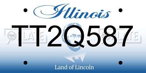 TT2Q587 Illinois License Plate