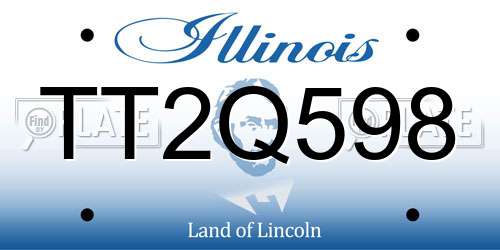 TT2Q598 Illinois License Plate