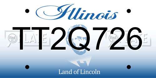TT2Q726 Illinois License Plate