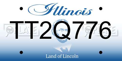 TT2Q776 Illinois License Plate