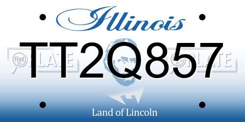 TT2Q857 Illinois License Plate