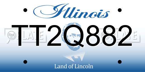TT2Q882 Illinois License Plate