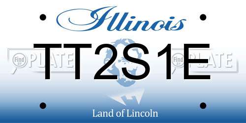 TT2S1E Illinois License Plate