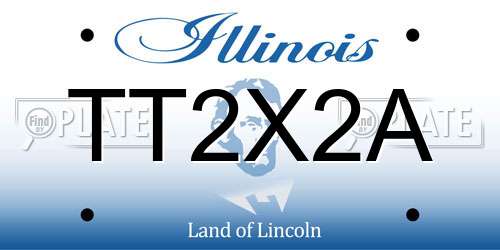 TT2X2A Illinois License Plate