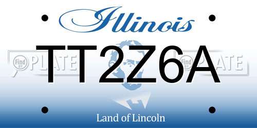 TT2Z6A Illinois License Plate