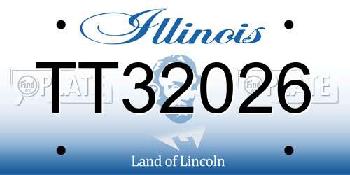 TT32026 Illinois License Plate