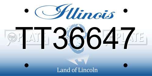 TT36647 Illinois License Plate