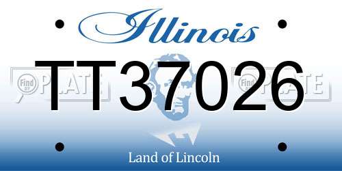 TT37026 Illinois License Plate