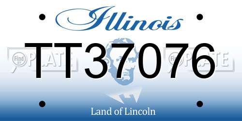 TT37076 Illinois License Plate