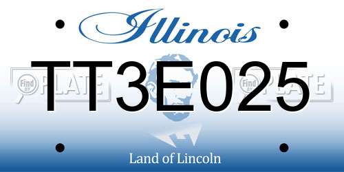 TT3E025 Illinois License Plate