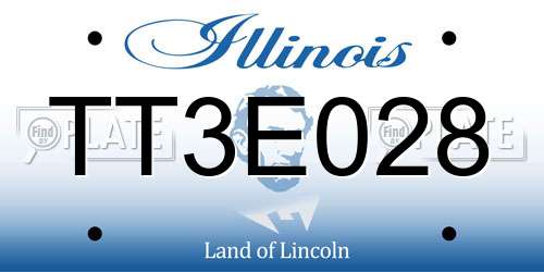 TT3E028 Illinois License Plate